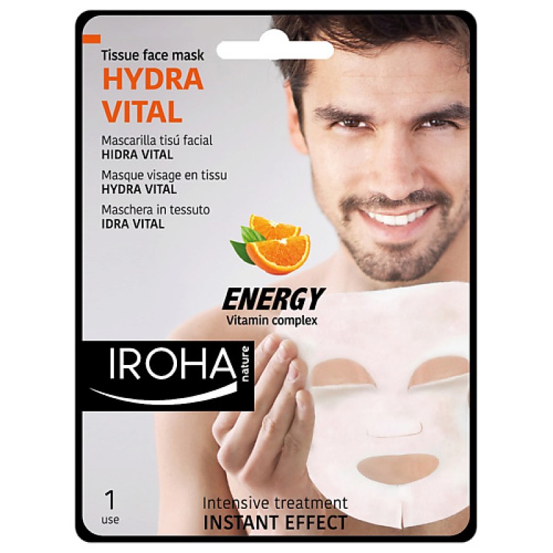 Мужская тканевая маска для лица с витамином С  Iroha