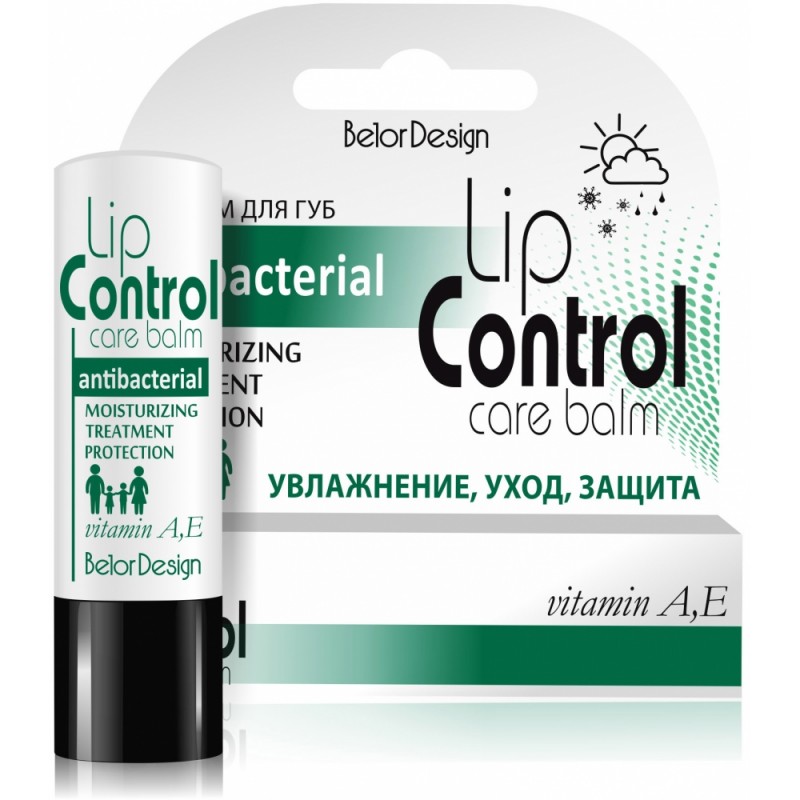 Антибактериальный бальзам для губ Lip Control Antibacterial  - 4ml BelorDesign